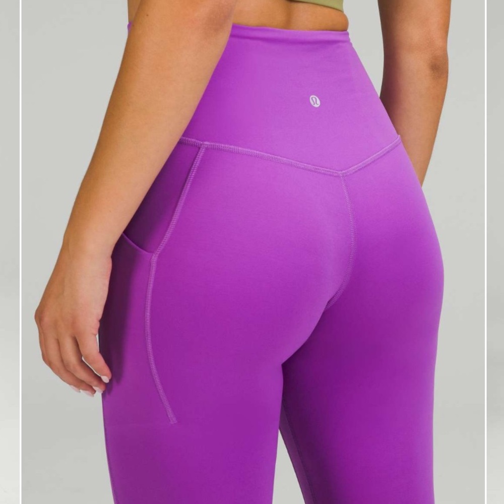 25” Align Pant with Pockets, Moonlit Magenta, Size 12, Single-lined, no pilling!
